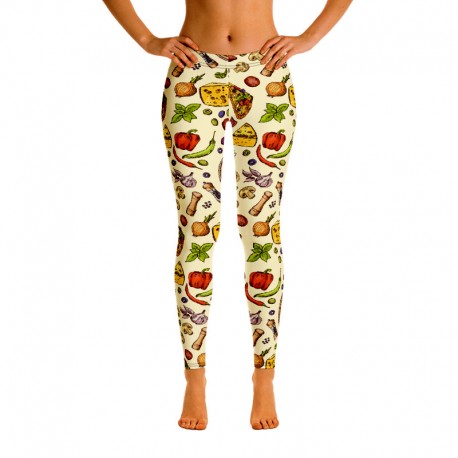 Pizza Italiano Fiesta leggings, hot leggings, pizza leggings,
