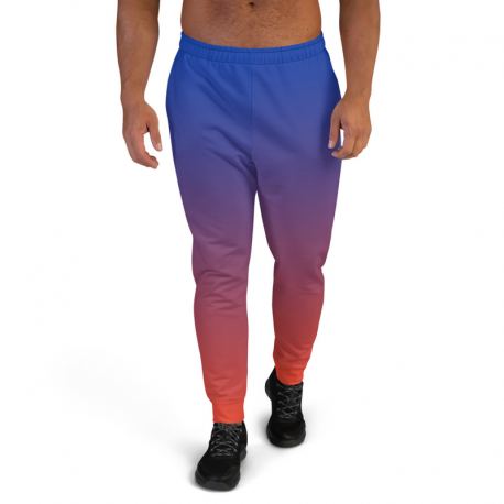 Orange and blue Men's Joggers sweatpants