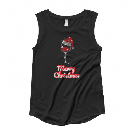 Christmas wine glass 2020 Ladies’ Cap Sleeve T-Shirt