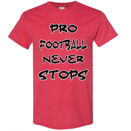 PRO FOOTBALL NEVER STOPS S SLEEVE
