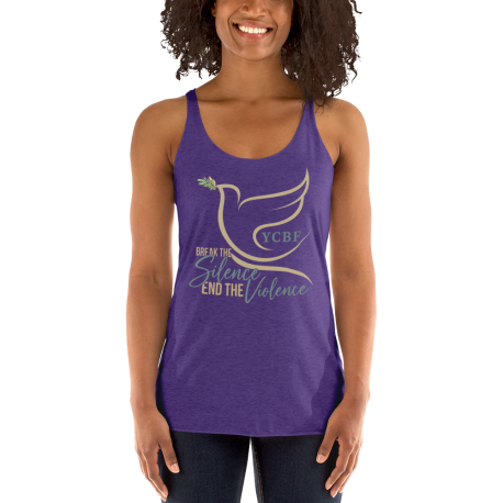 YCBF Break The Silence Women's Racerback Tank- Freedom Dove
