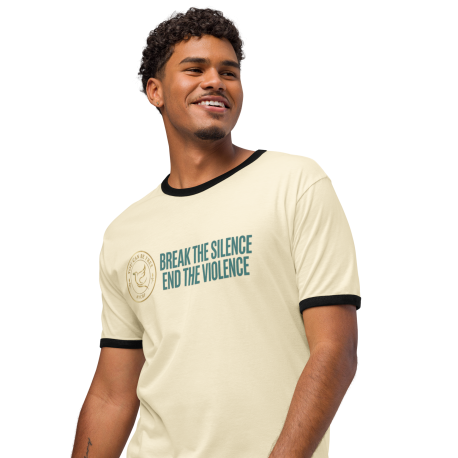 YCBF Break The Silence Unisex Ringer T-Shirt-- Freedom Seal