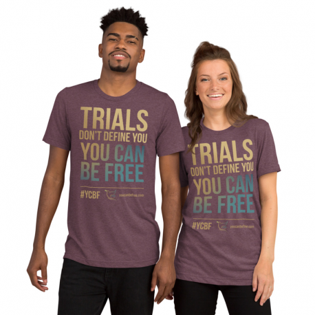 YCBF Trials Don't Define You Gold/Teal Gradient T-Shirt