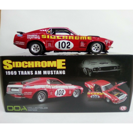 1-18 Jim Richards 102 SIDCHROME Trans Am Mustang 1969 DDA Collectables Series