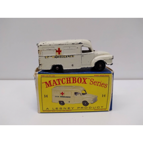LCC Ambulance MATCHBOX by Lesney No. 14