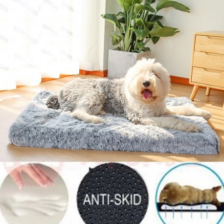 Dog Bed Soft Plush Mattress Memory Foam Sofa with Removable
