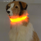 SAFE-T-RING:  Adjustable Illuminated Dog Safety Collar, charged via USB