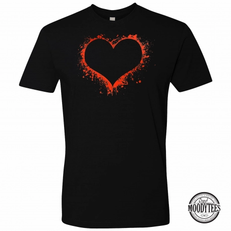 Heart Splatter Mens T-Shirt