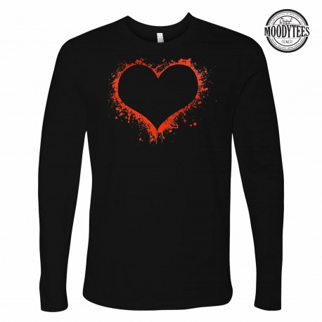 Heart Splatter Mens (Unisex) Long Sleeve T-Shirt