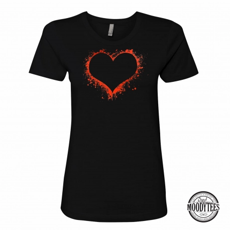 Heart Splatter Womens T-Shirt