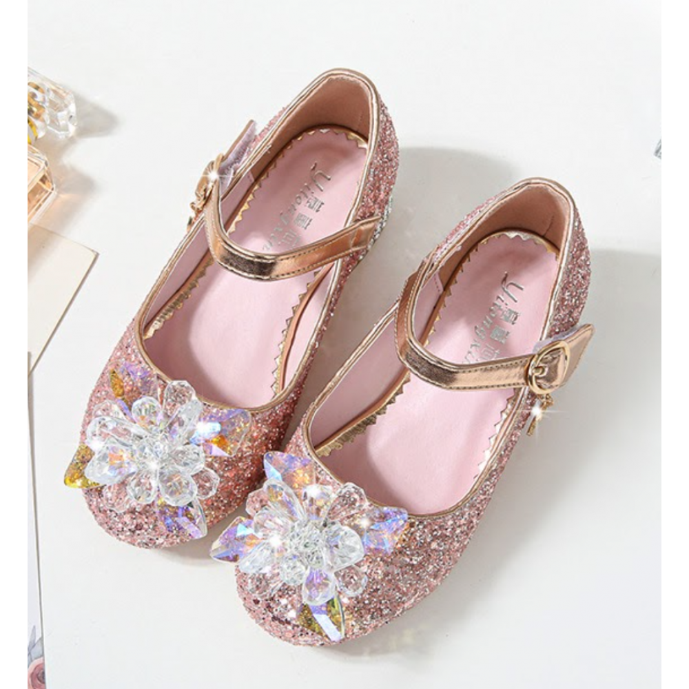 Baby Girl Leather Shoes Kids Floral Princess Shoes Children Dress Shoes