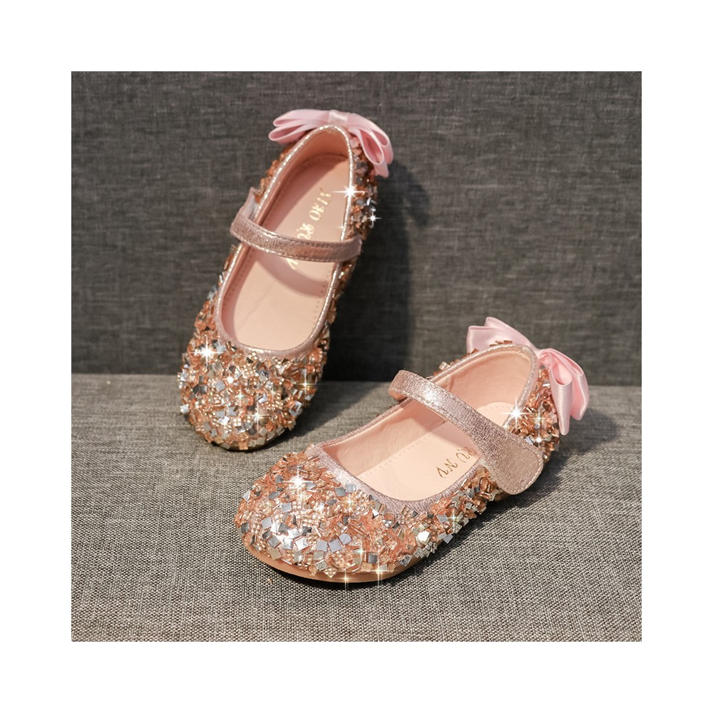 Baby Girl Leather Shoes Kids Floral Princess Shoes Children Dress Shoes