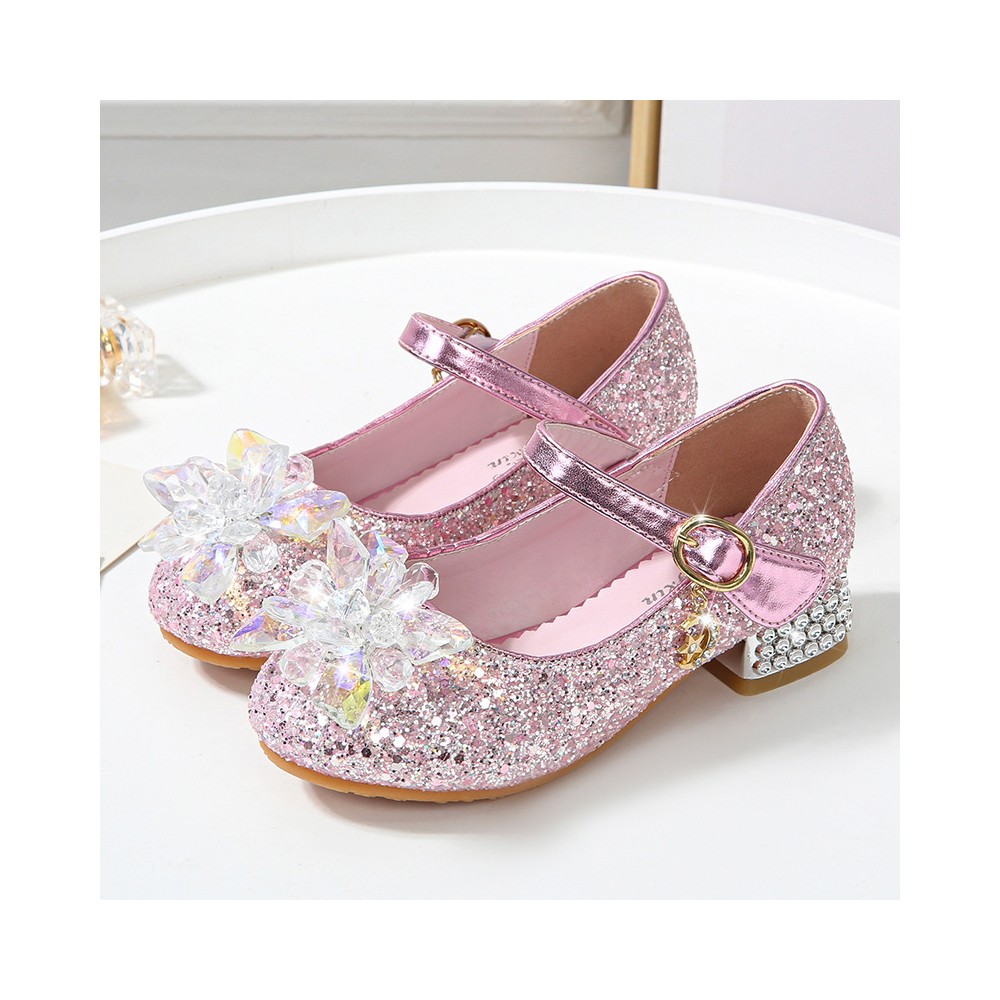 Baby Girl Leather Shoes Kids Floral Princess Shoes Children Dress Shoes ...