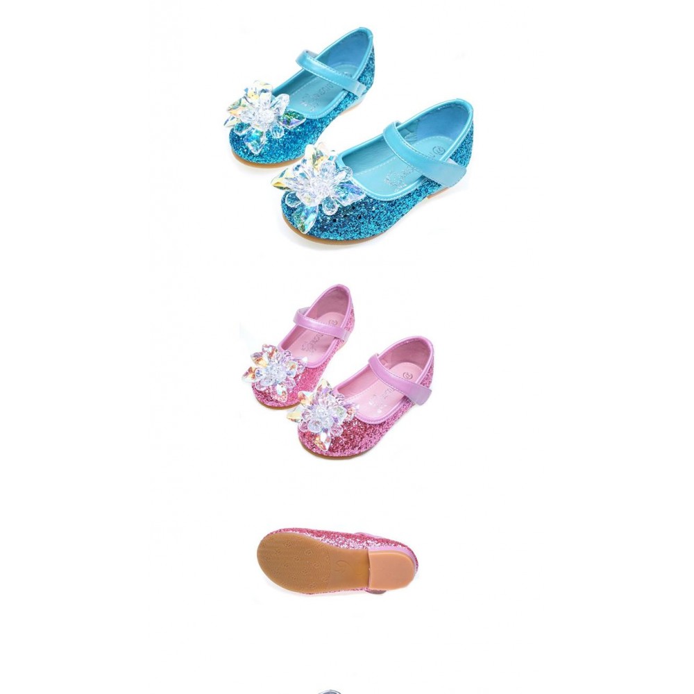 Baby Girl Leather Shoes Kids Floral Princess Shoes Children Dress Shoes With Pearls Sweet Soft