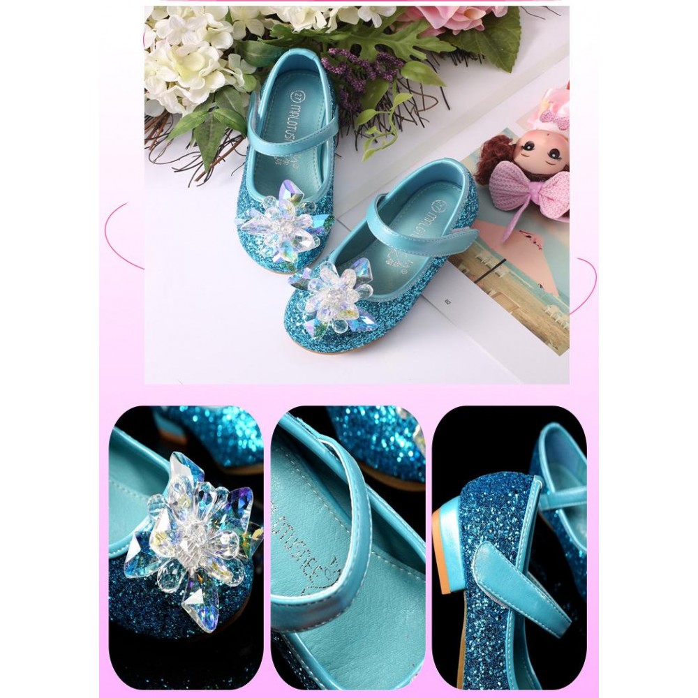 Baby Girl Leather Shoes Kids Floral Princess Shoes Children Dress Shoes With Pearls Sweet Soft