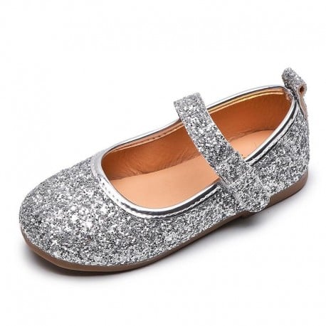 Kids Shoes For Girl Toddlers Baby Little Girls Leather Shoes Childrens Princess Wedding Flats Mary Janes Glitter Sequined Shoes