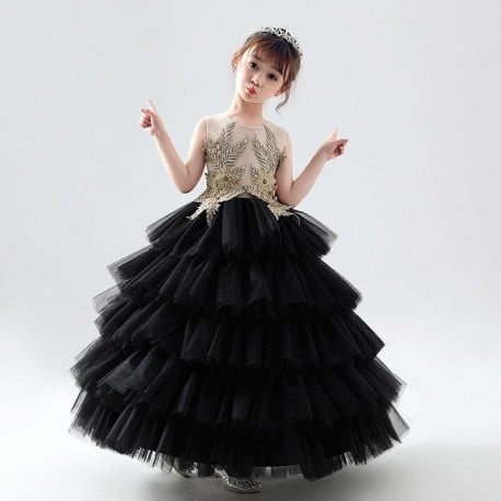 Baby Kids Gowns 0010 (Black)