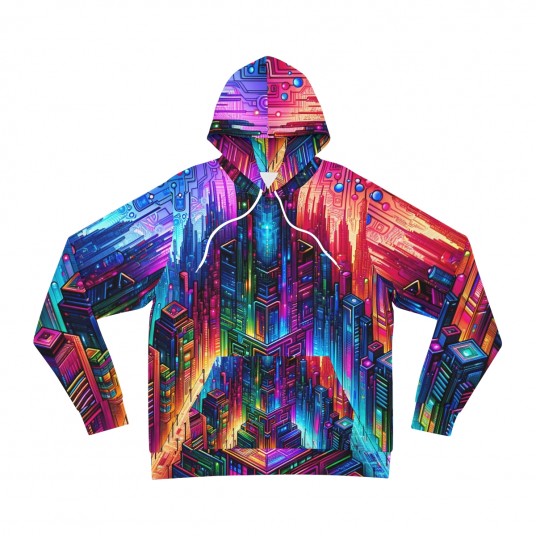 NeonTecha Gogh - AOP Kangaroo Pouch Hoodie