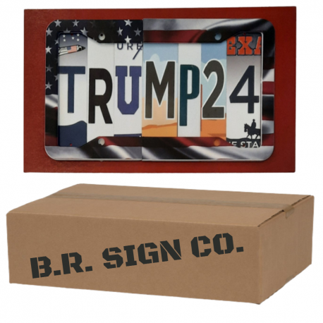 Donald Trump 2024 License Plate Letters Metal Sign Man Cave Wall Art.