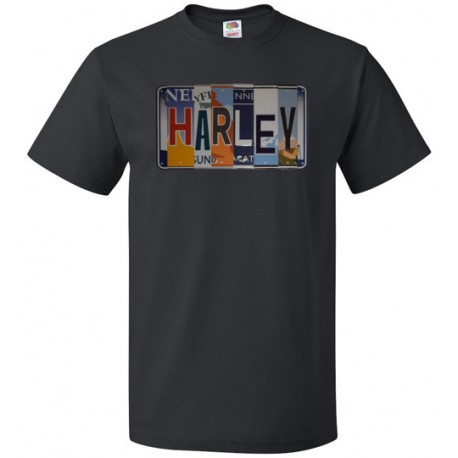 Harley License Plate Letters T-Shirt Motorcycle Accessory Design