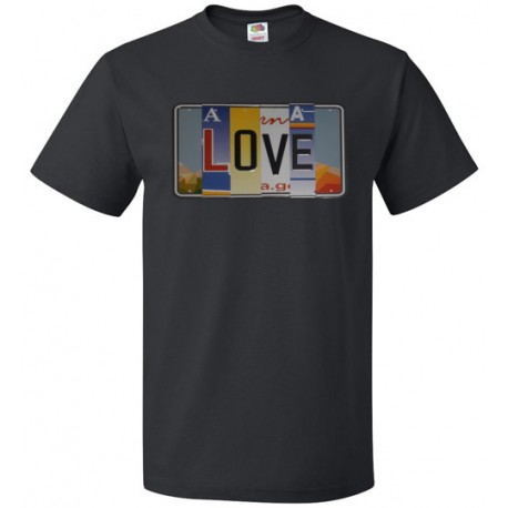 Love License Plate Letters T-shirt Christian Apparel Men & Women