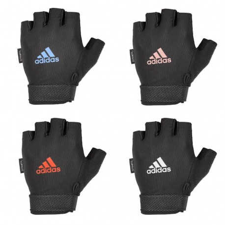 Adidas Adjustable Essential Gloves Weight Lifting Fitness Training Gym Workout