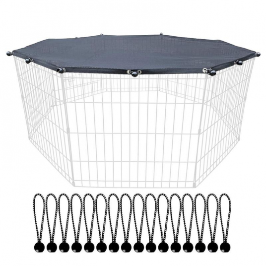 Dog Playpen Cover Puppy Playpen Cover Sun Rain Proof Cover Playpen Cover Fits 8 Panels Dog Pen For Outdoor Indoor Escape-Proof