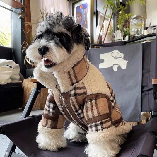 Dog Clothing Keeps Warm in Winter Schneider French Bulldog Frise Teddy Small Medium Dogs Cat Lamb Fur Coat Jackets