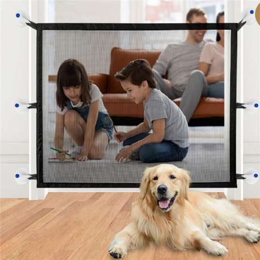 Folding Dog Fence Isolation Security Gate Baby Safety Gate Barrier window Mesh Fence for Dog Pet shock fences dog accessories