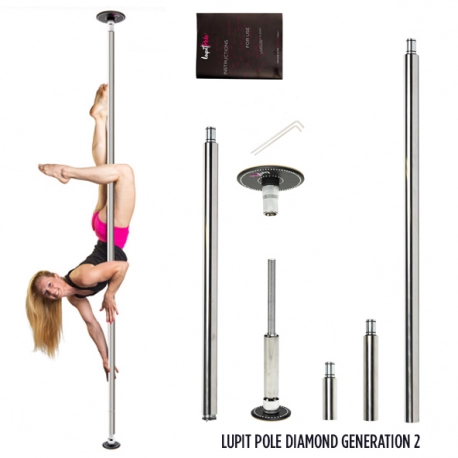 LUPIT POLE DIAMOND G2 - STAINLESS STEEL, 42mm, 45mm (MADE WITH SWAROVSKI ELEMENTS)