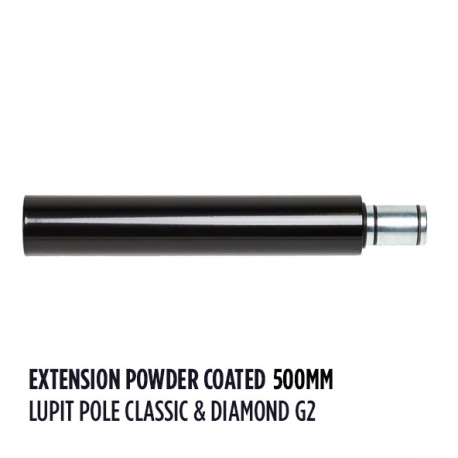 LUPIT POLE CLASSIC EXTENSION G2, 45mm, POWDER COATED BLACK, 500mm
