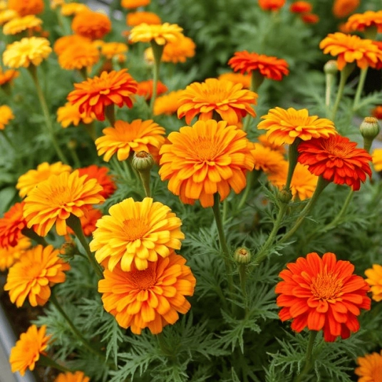 Organic Tall Marigold Plant Starter (Crackerjack Mix)