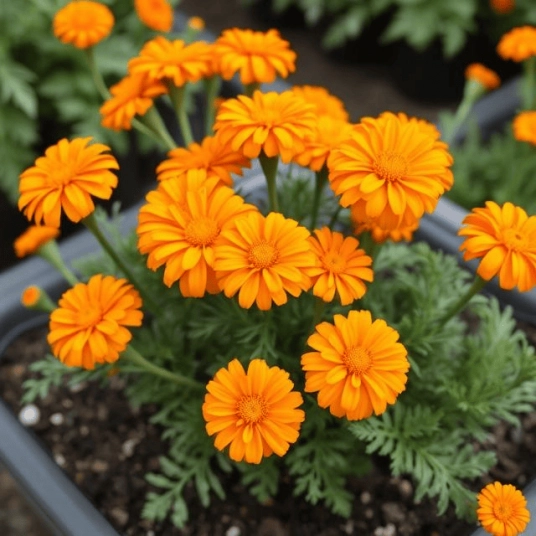 Organic Small Marigold Plant Starter (Petite Orange)
