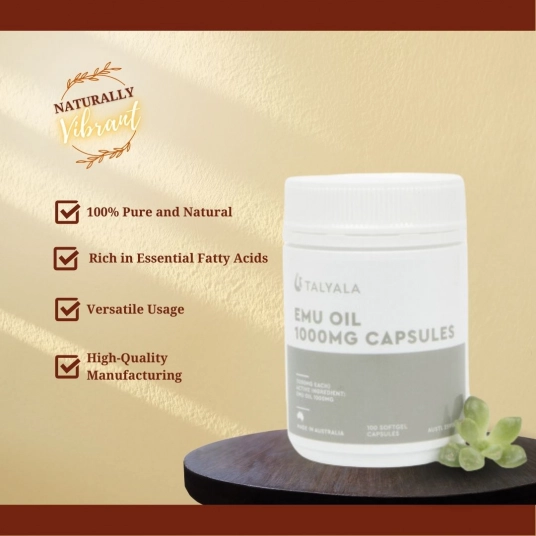 Talyala Pure Emu Oil 100 Capsules