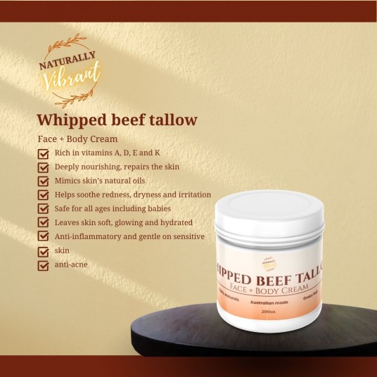 Naturally Vibrant Whipped Beef Tallow 200 ml