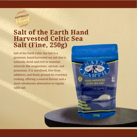 Salt of the Earth Hand Harvested Celtic Sea Salt (Fine, 250g)