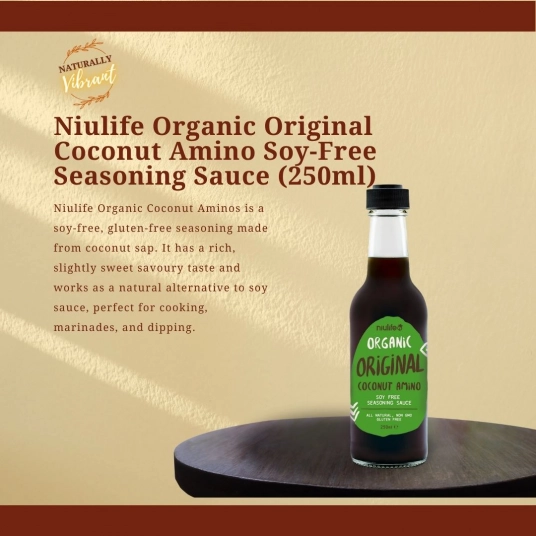 Niulife Organic Original Coconut Amino Soy-Free Seasoning Sauce (250ml)