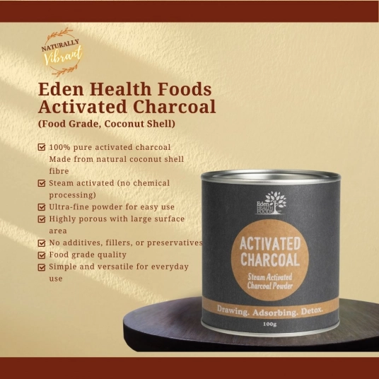 Eden Health Foods Activated Charcoal (Food Grade, Coconut Shell) 100g