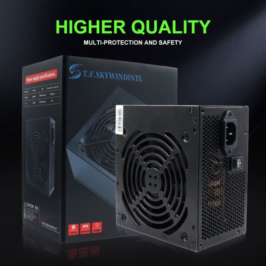 700W Power Supply PC PSU Gaming PC Power Supply 20+4Pin Connector with 120mm Low-Noise FDB Fan Full Voltage