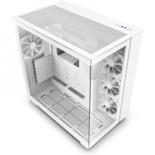 Mid-Tower PC Gaming Case  High-Airflow Perforated Top Panel  Tempered Glass Front & Side Panels