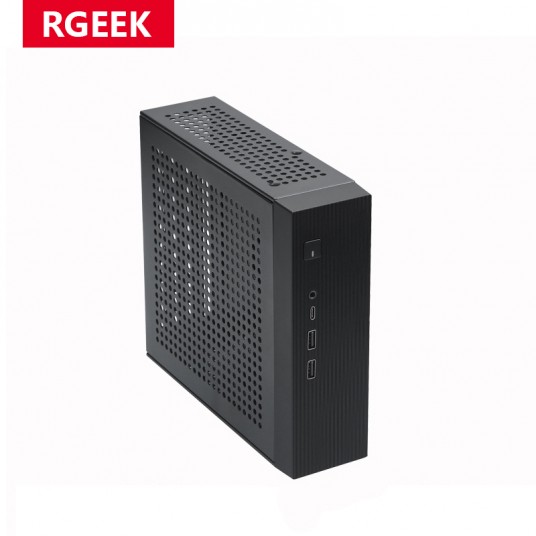 New Arrival RGEEK M09 ITX Computer Case HTPC Chassis Mini ITX Case DC Power Supply Case With Stand