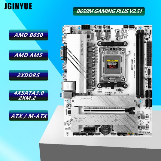 JGINYUE Gaming motherboard B650 Supports DDR5 64GB AMD R7000 8000 9000 Series motherboard Socket AM5 B650M GAMING PLUS