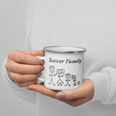 Soccer Family Enamel Mug