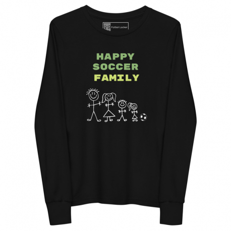 Happy Soccer Family Youth Long Sleeve Tee