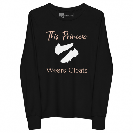 This Princess Wears Cleats Youth Long Sleeve Tee
