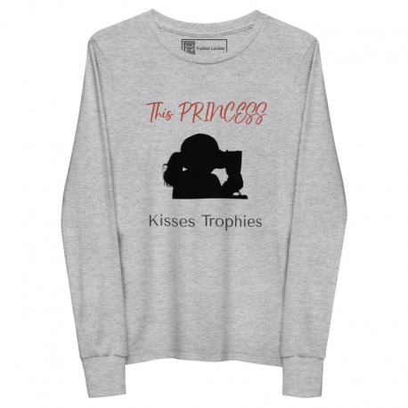 This Princess Kisses Trophies Youth Long Sleeve Tee