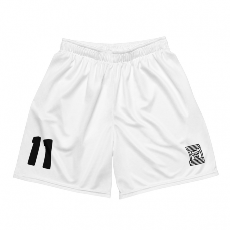 Unisex Mesh Shorts - White 11