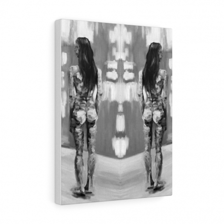 Mirrored Standing Nude BNW (3 Sizes on Canvas)