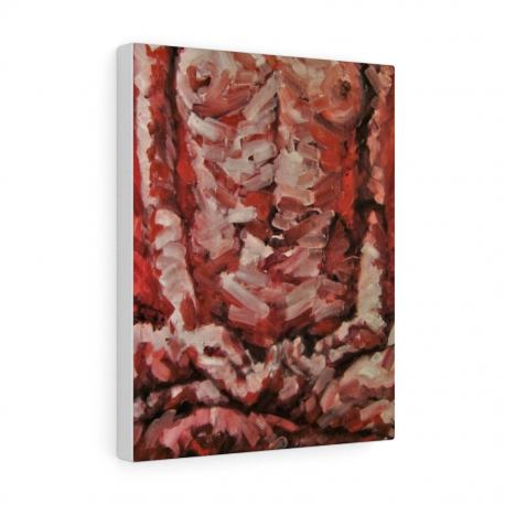 Red Monochrome Nude (4 Sizes on Canvas)