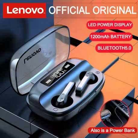 Lenovo QT81 Wireless Earphone 1200 mAh Bluetooth 5.0 Headphones AI Control Gaming Headset Stereo Bass Dual Mic Noise Reduction